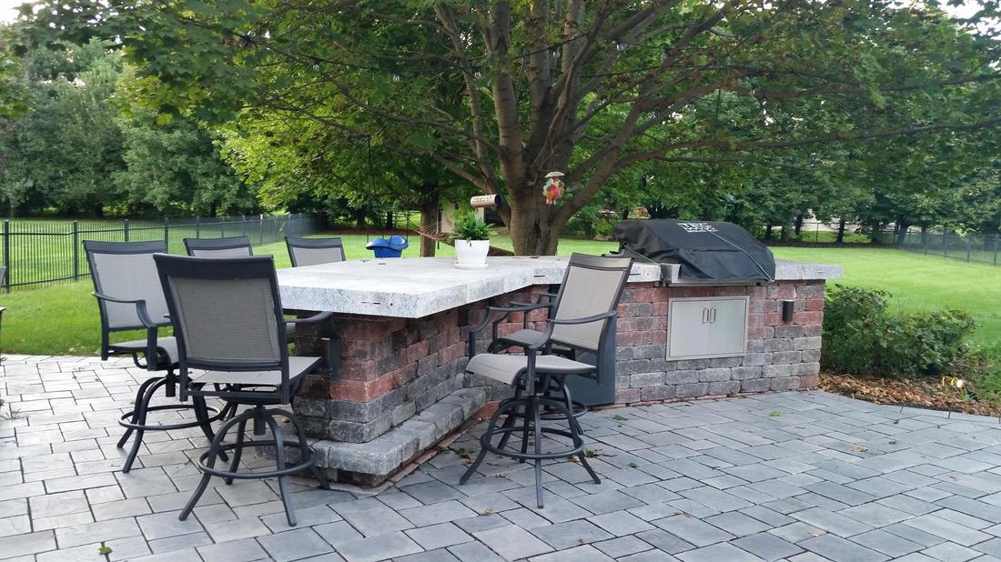 Outdoor kitchen installed at a home in Indianapolis, Indiana